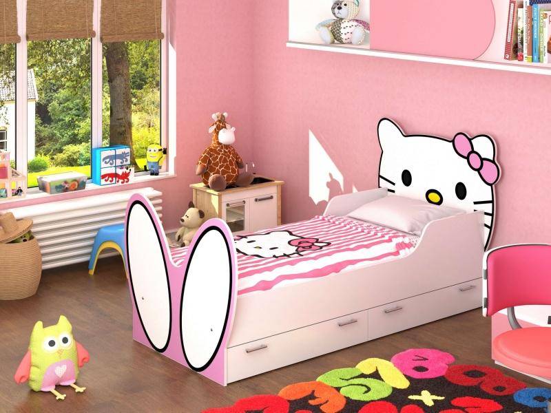 кровать hello kitty! с бязевым матрацем во Владикавказе