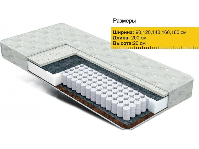 матрас независимые пружины латекс+кокос во Владикавказе