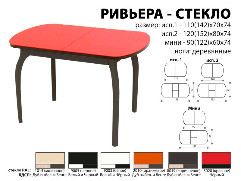 стол обеденный ривьера стекло во Владикавказе