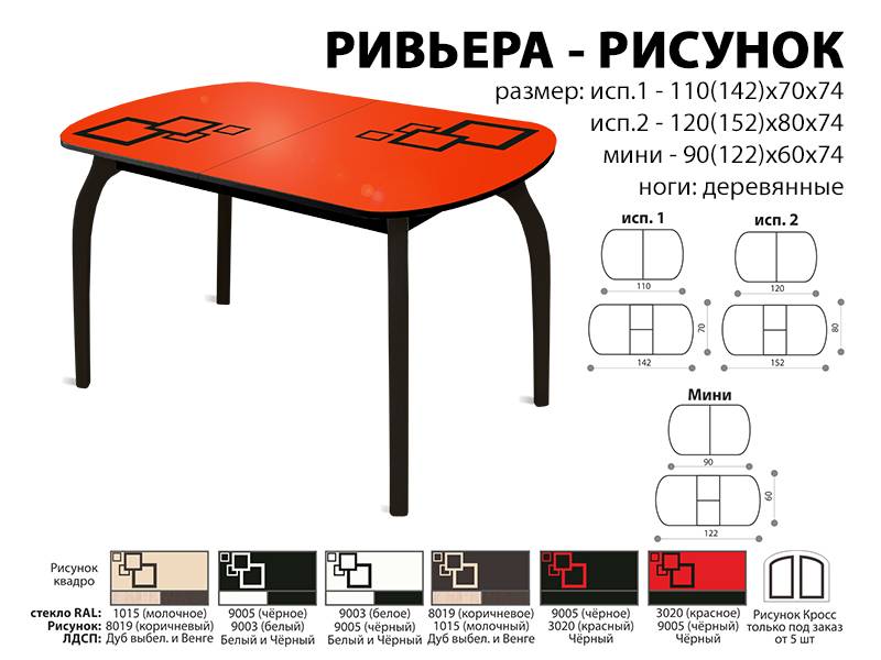 стол обеденный ривьера рисунок во Владикавказе