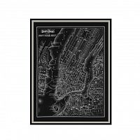 постер new york city черный во Владикавказе