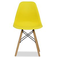 стул деревянный pc-015 желтый ножки дерево (eames style) во Владикавказе