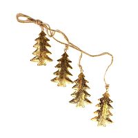 гирлянда новогодняя подвесная елки золотые golden trees, 65 см во Владикавказе