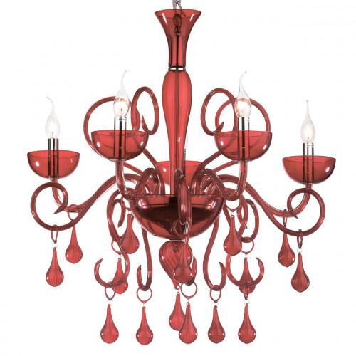 подвесная люстра ideal lux lilly sp5 rosso во Владикавказе