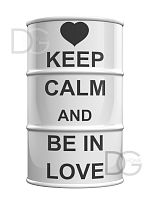 декоративная бочка keep calm and be in love m во Владикавказе