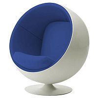 детское кресло eero ball chair бело-синее во Владикавказе