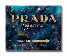 постер prada mafia на синем в золотом a4 во Владикавказе