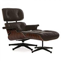 кресло eames style lounge chair палисандр коричневое во Владикавказе