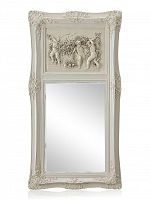 зеркало настенное прямоугольное в высокой белой раме францини distressed chalk white во Владикавказе