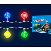 светодиодная гирлянда «шарики» 280см rgb (07921) uniel uld-s0280-020/dta rgb ip20 balls во Владикавказе