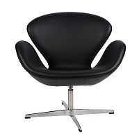 кресло arne jacobsen style swan chair черное во Владикавказе