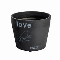 цветочный горшок love чёрный во Владикавказе
