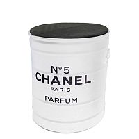декоративная бочка- пуф chanel №5 white m во Владикавказе