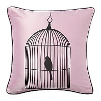 подушка с птичкой в клетке birdie in a cage pink во Владикавказе