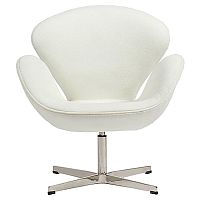 кресло swan chair кашемир белое во Владикавказе