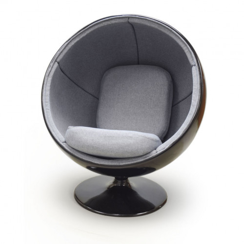 кресло ball chair черно-серое во Владикавказе