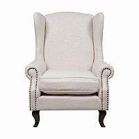 кресло collins wingback chair кремовая ткань во Владикавказе