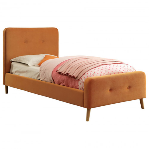 кровать button tufted flannelette orange 90х200 во Владикавказе