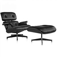 кресло eames style lounge chair черное во Владикавказе