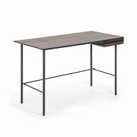 стол mahon desk ореховый шпон, mdf матовый графит во Владикавказе