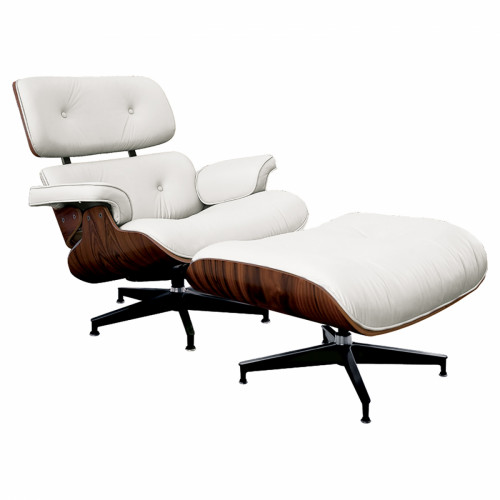 кресло lounge chair & ottoman белое во Владикавказе