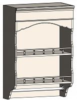 шкаф с полками и фигурным основанием навесной марсель молочно-белый во Владикавказе