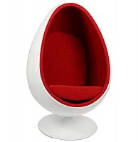 кресло ovalia egg style chair красное во Владикавказе