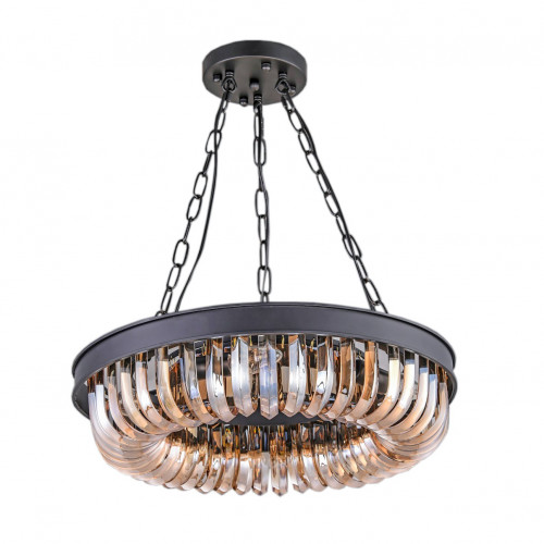 люстра terra black amber d50 черная, стекло янтарного цвета во Владикавказе