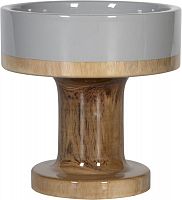 ваза настольная rustic chic bowl grey wood во Владикавказе