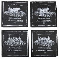 Подставки под стакан квадратные Сланец (набор шт) COMPTOIR de FAMILLE