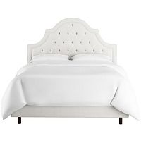 кровать двуспальная 180х200 белая с каретной стяжкой harvey tufted white во Владикавказе