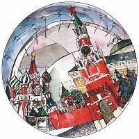 тарелка сувенирная спасская башня во Владикавказе