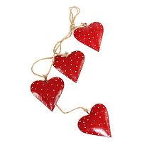 гирлянда новогодняя подвесная сердца красные red hearts, 65 см во Владикавказе