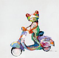 картина маслом лягушка и мопед во Владикавказе