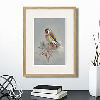 картина: goldfinch on a thistle, 1886г. во Владикавказе