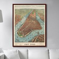 картина: antique map of new york city, 1879г. во Владикавказе