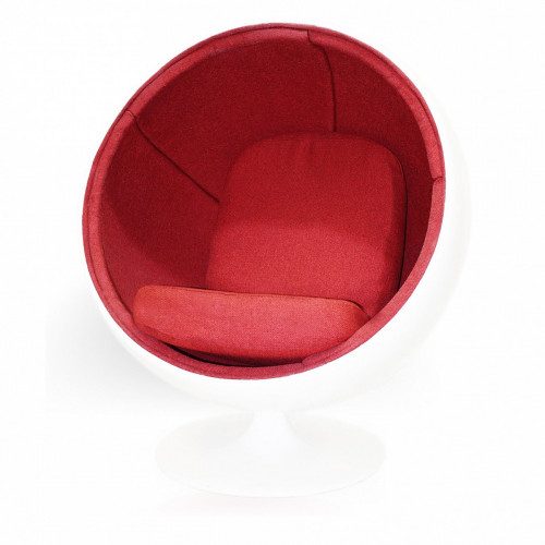 кресло ball chair бело-красное во Владикавказе