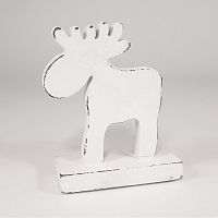 украшение новогоднее на подставке олень белый white reindeer, 15х11х5 см во Владикавказе