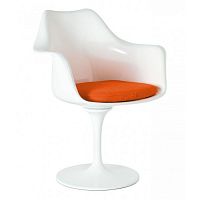 кресло tulip armchair бело-оранжевое шерсть во Владикавказе