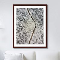 картина: winter road view во Владикавказе