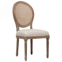 стул vintage french round cane back кремовый лён во Владикавказе