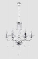 подвесная люстра crystal lux monica sp6 chrome/transparent во Владикавказе