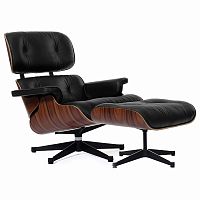 кресло eames style lounge chair & ottoman черное во Владикавказе