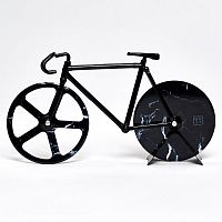 Нож для пиццы из нержавеющей стали the fixie, черный мрамор