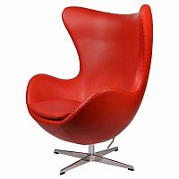 кресло arne jacobsen style egg chair красное во Владикавказе