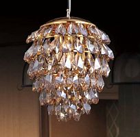 подвесной светильник crystal lux charme sp3+3 led gold/amber во Владикавказе