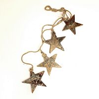 гирлянда новогодняя подвесная звезды золотые golden stars, 65 см во Владикавказе