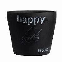цветочный горшок happy чёрный во Владикавказе