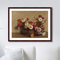 картина: panier de zinnias, 1856г. во Владикавказе