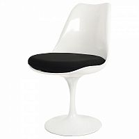 стул eero saarinen style tulip chair черная подушка во Владикавказе